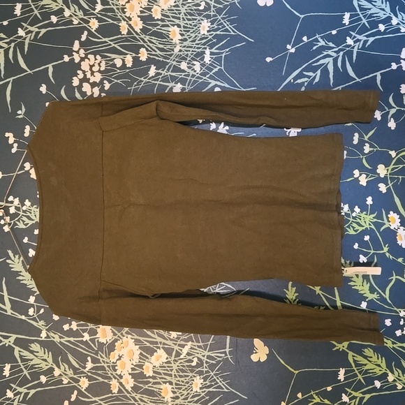 NWT OGL Tencel Wool Sheer Shoulder Brami Top - Olive - Picture 2 of 5
